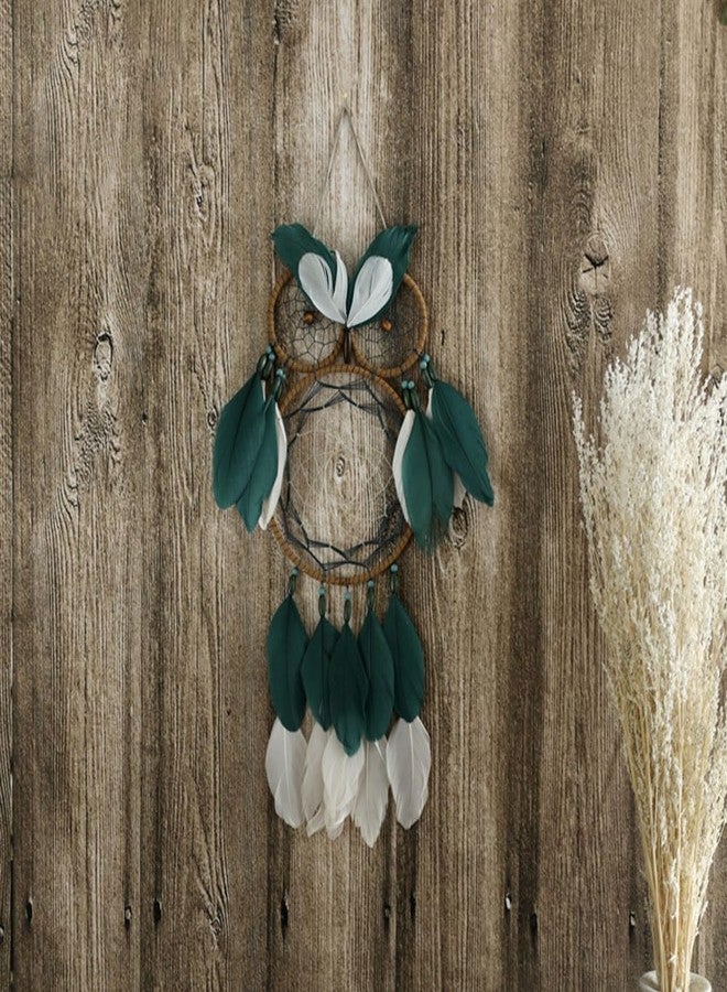 Sdjdhej Owl Dream Catcher for Kids,Sdjdhej 1Pcs Owl Dream Catcher with Feather Hanging Decorations Home Ornament Birthday Festival Craft Gift for Girls Kids Women - Image 3